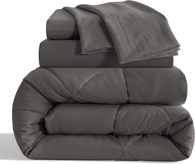 NTBAY Twin Comforter Set with Sheets, 5 Pieces Soft and Breathable Twin Bedding - Image 2