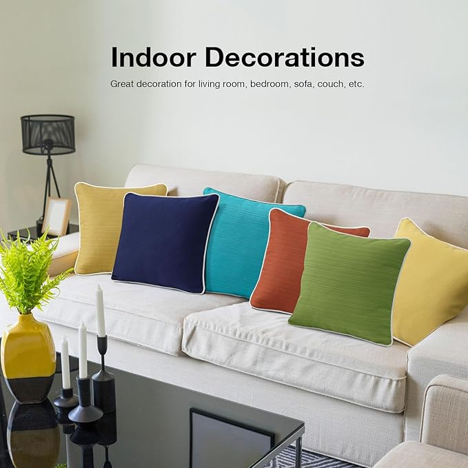 Decorative Outdoor Water Repellent Throw Pillows - Image 2