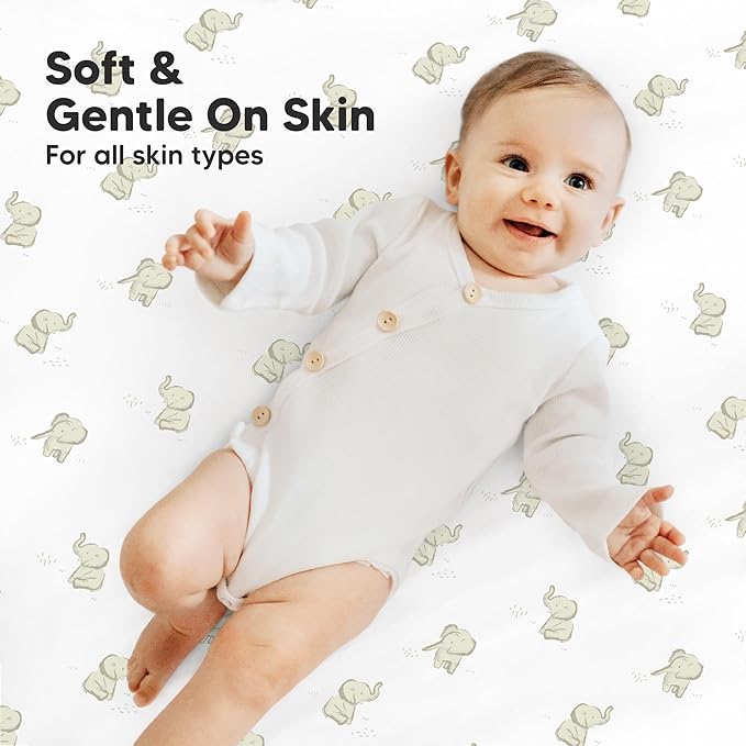 2-Pack Mini Crib Sheets Fitted - Image 4