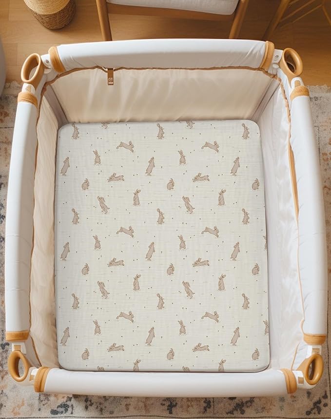 Bassinet Sheet for Baby Boy and Girl 2 Pack, Fitted Sheets for Rectangle - Image 4
