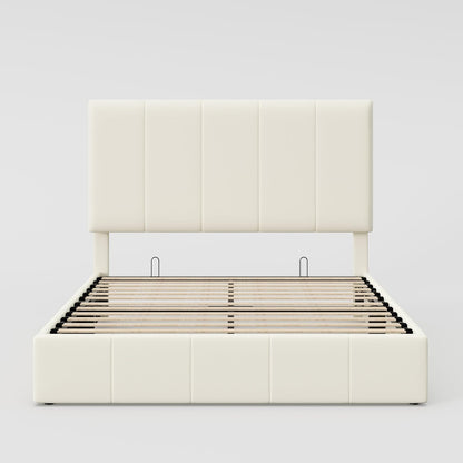 allewie full size velvet lift up hydrualic storage, view 9