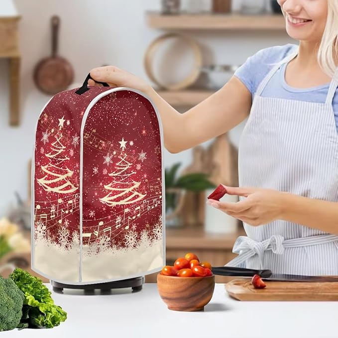 Christmas Blender Cover for Kitchen Countertop Xmas Tree Small Appliance Dust - Image 2