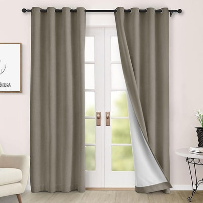 Macochico 100% Blackout Curtains Insulted Window Panels by Macochico