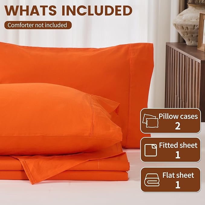 100% Linen Sheets California King Size, Breathable & Durable 4-Piece Bed Flax - Image 6