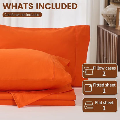 100% Linen Sheets King Size, Breathable & Durable 4-Piece Bed Flax Sheet Set - Image 6