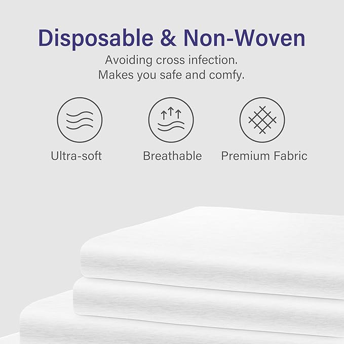 UNIFREE 7 Sets Disposable Bed Sheets Travel Sheets - Image 4