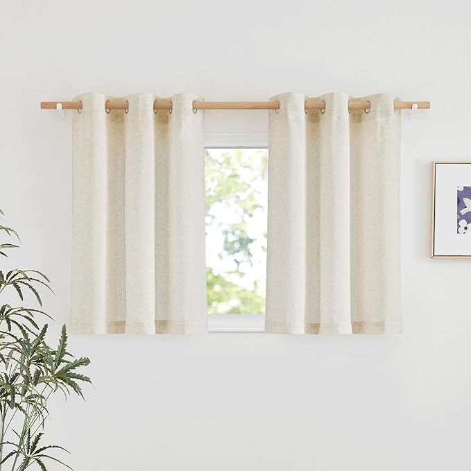 NICETOWN Linen 36 inch Curtains by NICETOWN