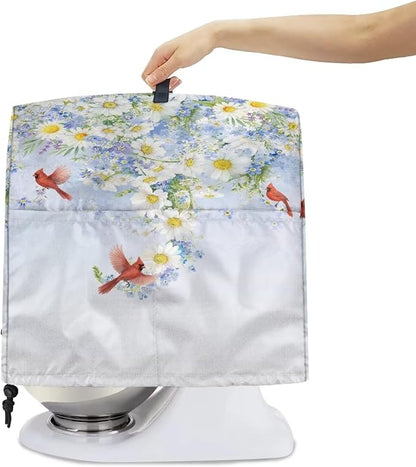 Cardinal Bird with Flower Mixer Dust Covers 6-8 Quart Stand Mixer Covers - Image 4