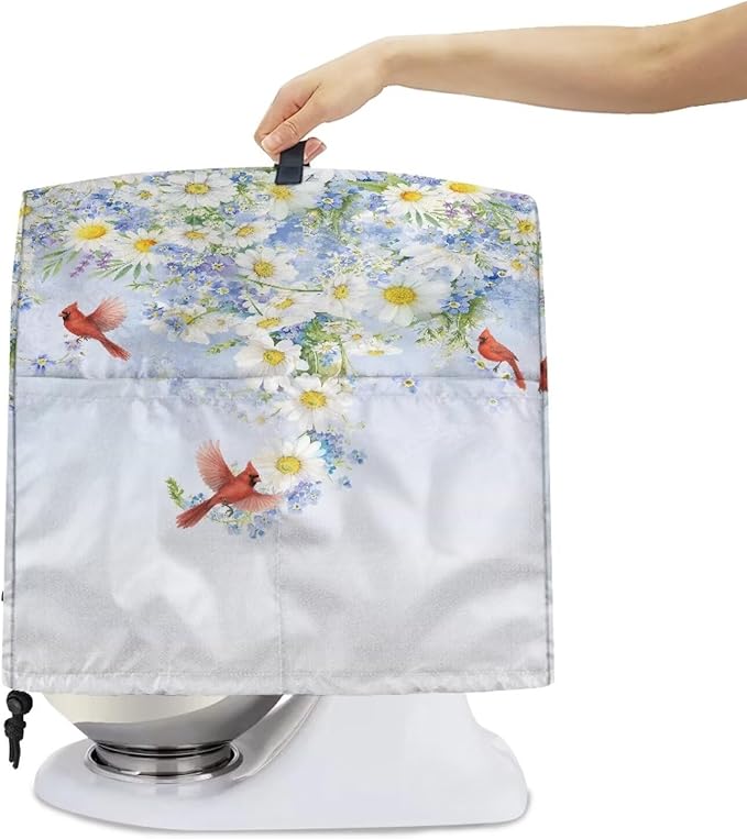 Cardinal Bird with Flower Mixer Dust Covers 4.5-5 Quart Stand Mixer Covers - Image 4