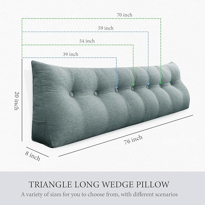 14 lbs Thickened Headboard Pillow Wedge Pillow Headboard Reading Pillow Bed - Image 5