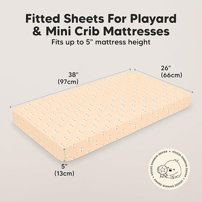 2-Pack Mini Crib Sheets Fitted - Image 3