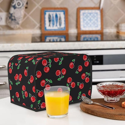 Red Black Cherry 2 Slice Toaster Cover, Waterproof Toaster Dust Cover Bread - Image 7