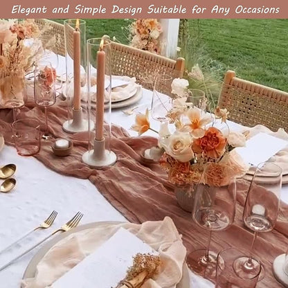 12 Pack 10Ft Cheesecloth Table Runner 35x120 Inch Boho Gauze Table Runner - Image 7