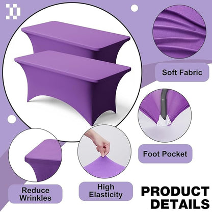 Trlyc 2 Pack 6FT Spandex Table Cloth - Image 3