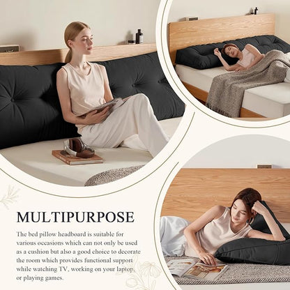 Headboard Pillow King, Large Triangular Wedge Headboard Pillow - Image 4