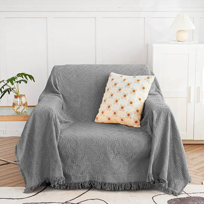 MYSKY HOME Couch Cover Sofa Covers Small Chair Cover Grey Geometrical Couch by MYSKYHOME