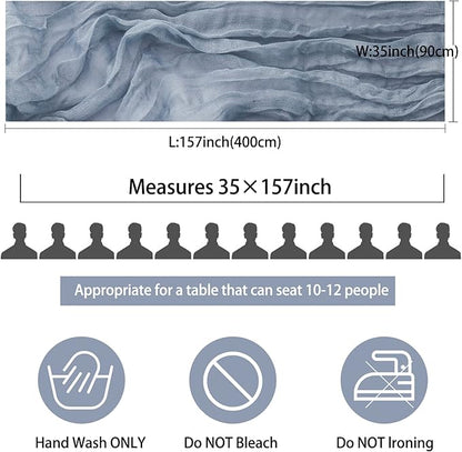 12 Pack 13Ft Cheesecloth Boho Gauze Table Runner - Image 2
