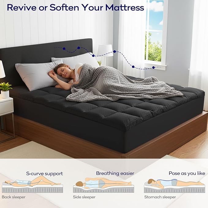 OLANLY Dual-Layer 4 Inch Full Size Memory Foam Mattress Topper - Image 3