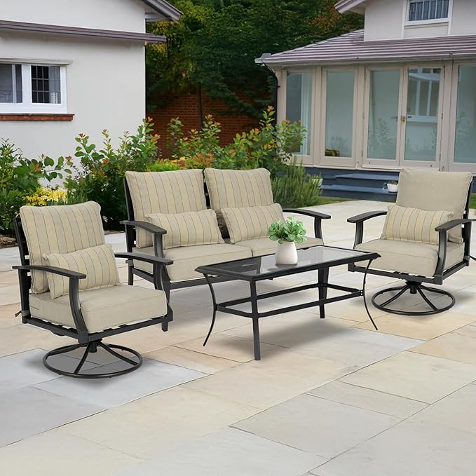 Aoodor Outdoor Chair Cushion, 23 x 26 Inch Water-Resistant, Fade-Resistant - Image 3
