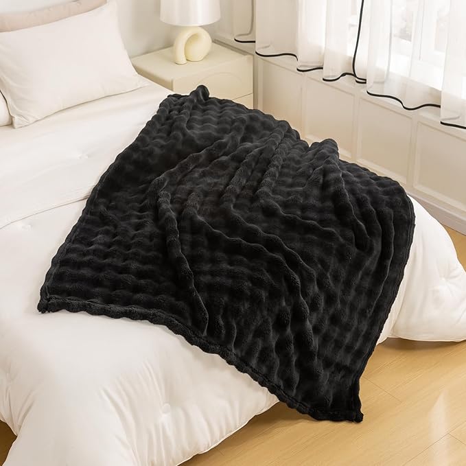 YUSOKI Luxury 3D Bubble Throw Blanket 5lb, All Ages, Home Decoration by YUSOKI