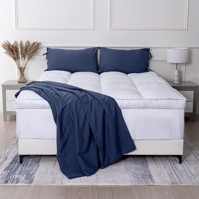 Marine Moon Mattress Topper Twin Plush Pillow Top Mattress Pad/Bed Topper - Image 6