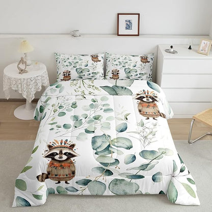 Erosebridal Cute Raccoon Toddler Size Comforter Set - Image 2