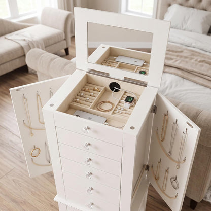 hives and honey kimberly jewelry armoire with mirror, close-up detail