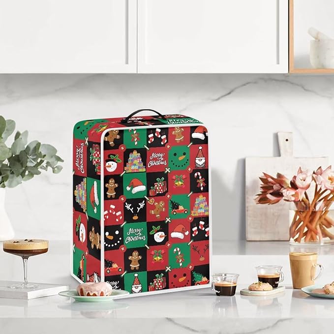 Coffee Maker Cover, Christmas Holiday Coffee Dust Cover Washable Removable - Image 3