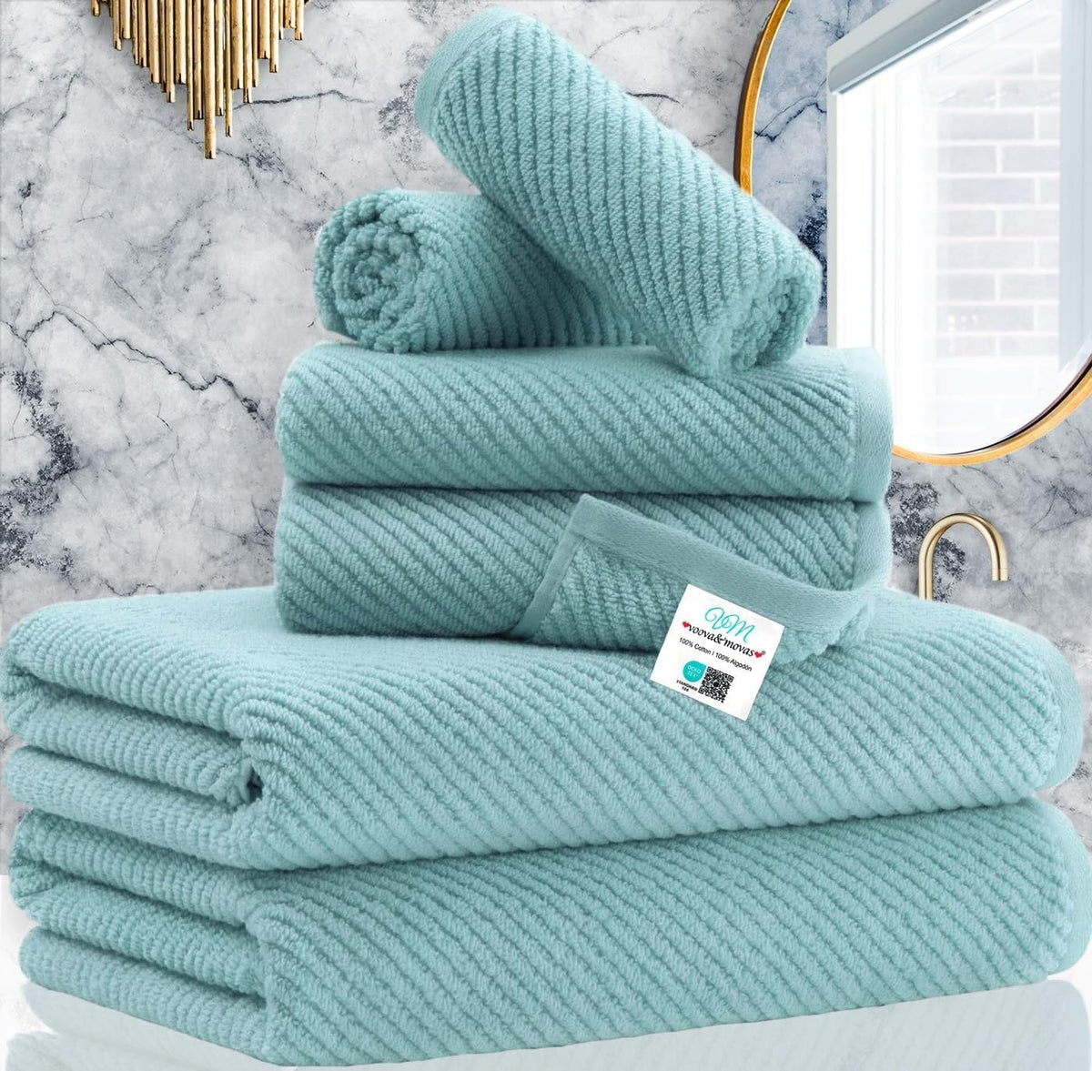 voova & movas towels for bathroom, cotton, luxury, main product view