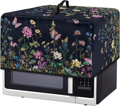 Microwave Dust Cover, Floral Heat-Resistant Waterproof Polyester Fabric by Unknown