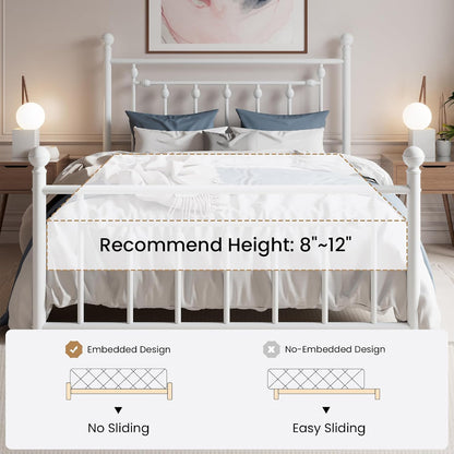sha cerlin 14" full size metal platform bed on a desk or shelf