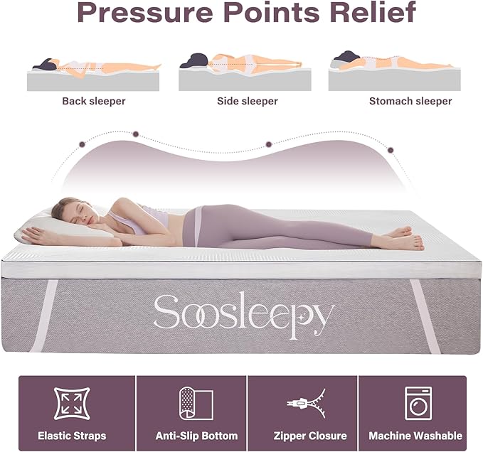 2 Inch Memory Foam Mattress Topper Twin Size - Image 5