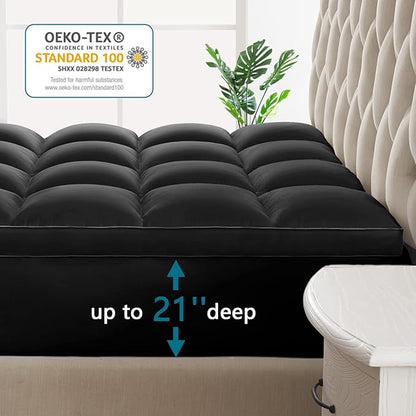 CHOKIT King Mattress Topper, Extra Thick Pillow Top Mattress Pad - Image 8