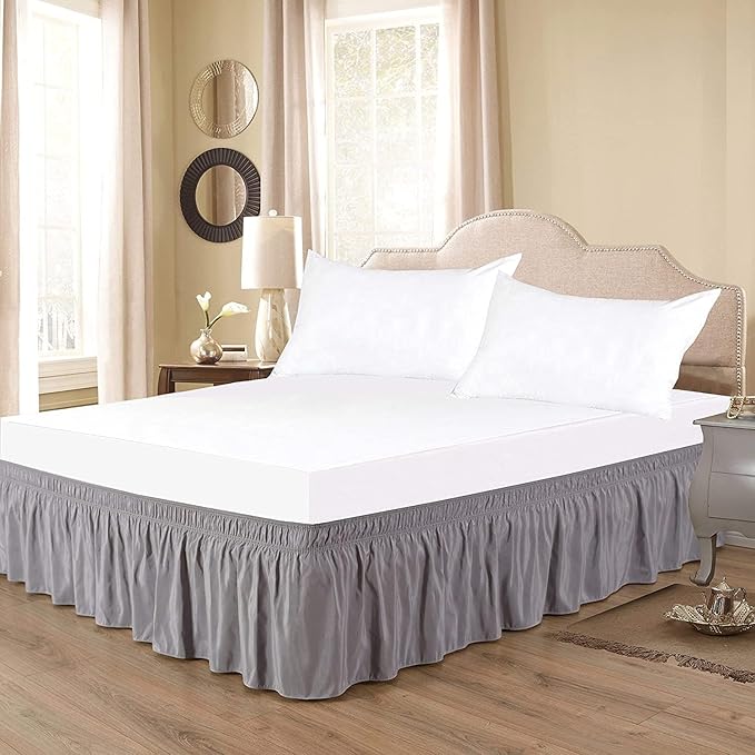 Silver Wrap Around Bed Skirts - Image 2