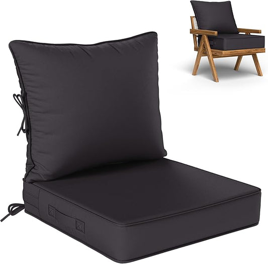 Outdoor Seat Cushion Set 19 L × 19 W × 4 H Inch Waterproof & Fade Resistant by VisitheKimunukStore
