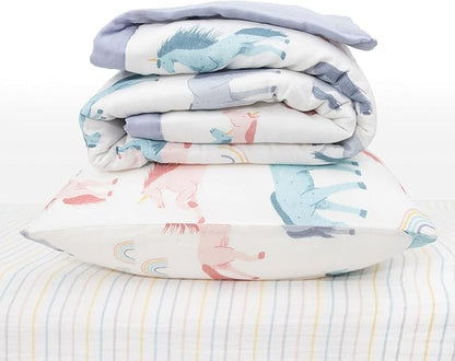 Little Unicorn Toddler Bedding 3-Piece Set | Super Soft & Breathable Muslin - Image 2