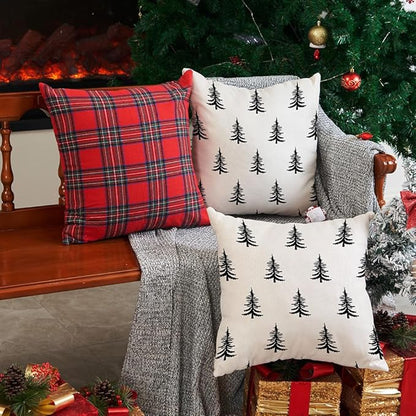 DFXSZ Christmas Pillow Covers 18x18 inch Set of 2 Christmas Tree Decorative - Image 4