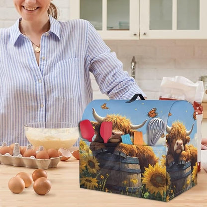 Kitchen Aid Stand Mixer Covers Highland Cow Sunflower Kitchen Appliance Dust - Image 5
