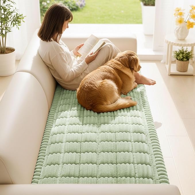 Smiry Couch Cover for Dogs Washable, Non Slip Fuzzy Pet Couch Covers for 3 - Image 2