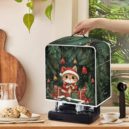 Coffee Maker Cover Christmas Cat Coffee Up Covers Dustproof Protector - Image 4