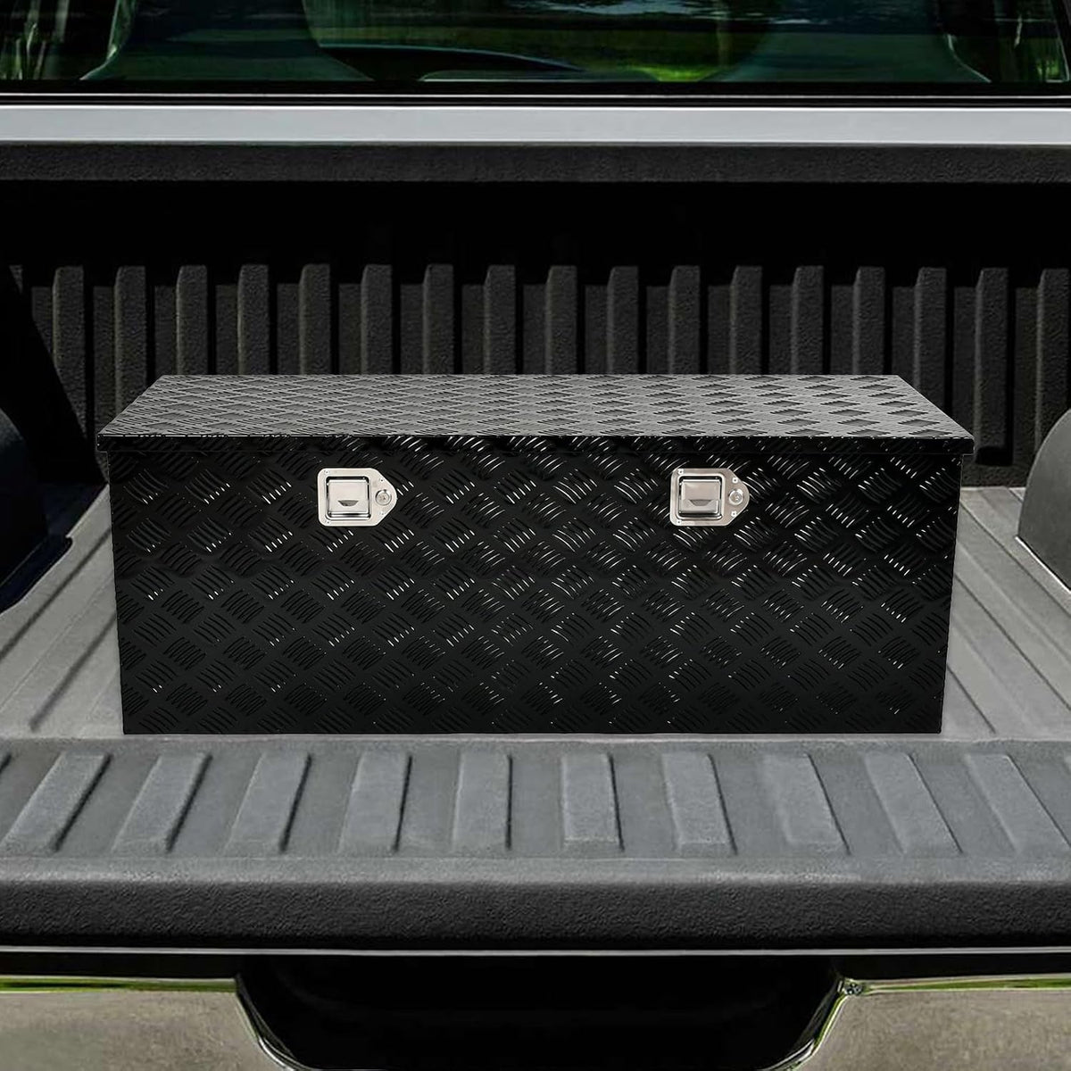 48 inch heavy duty aluminum truck tool box on a desk or shelf