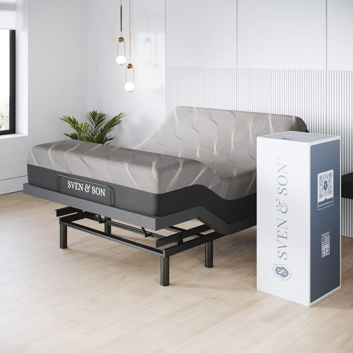 sven & son harmony adjustable bed base, head, main product view
