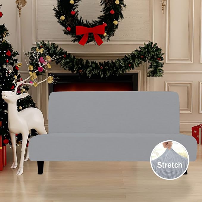 Easy-Going Stretch Futon Slipcover Armless Futon Bed Cover Furniture Protector - Image 2