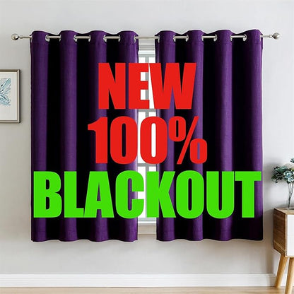 G2000 100% Blackout Curtains for Bedroom Living Room 63 Inch Length Purple Room by G2000