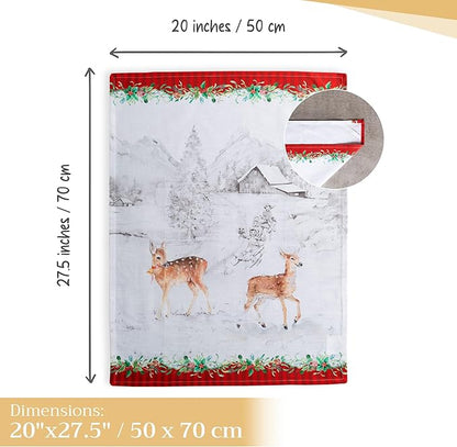 Maison d' Hermine Kitchen Towels Set of 3 100% Cotton 20" x 27.5" Reusable - Image 4