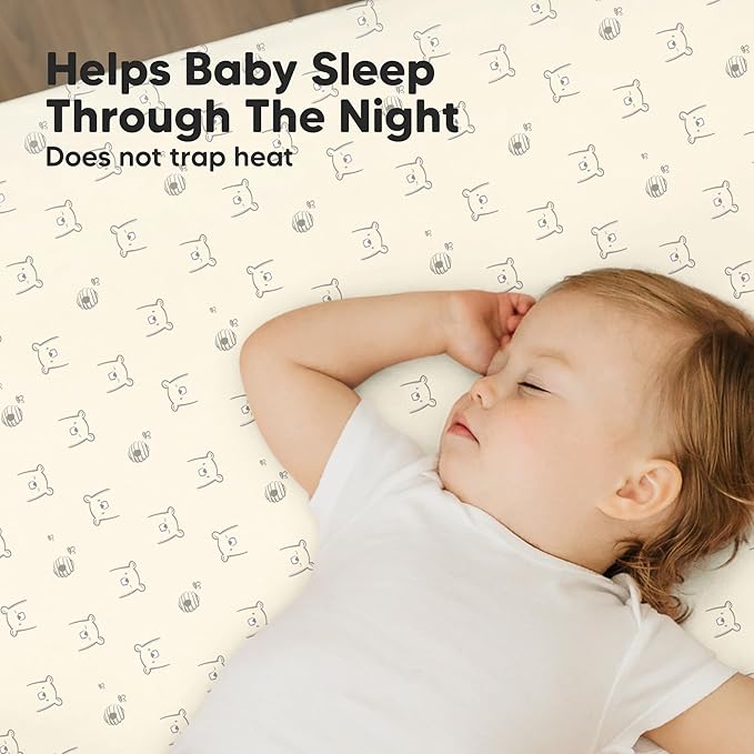 2-Pack Mini Crib Sheets Fitted - Image 5