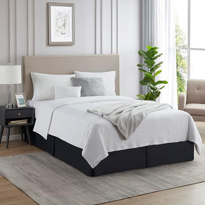 Nestl Black Twin XL Bed Skirt - Image 4