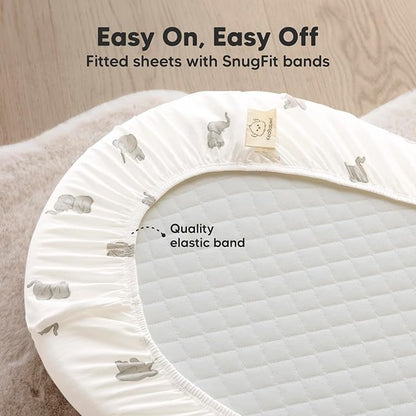 2-Pack Organic Bassinet Sheets for Girls, Boys - Image 5