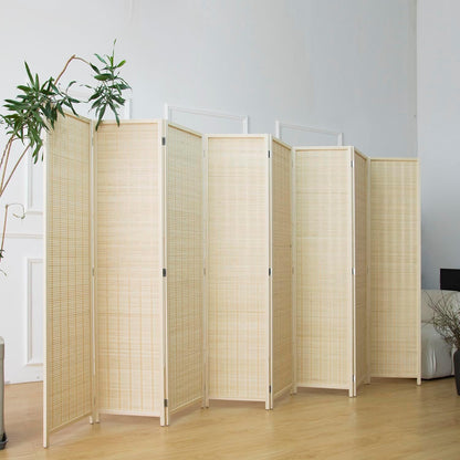 furnnylane 8 panel bamboo room divider - 5.6, side view