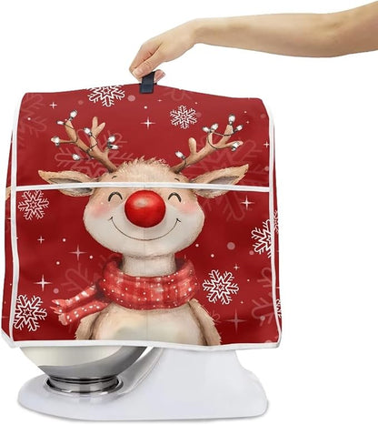 Christmas Reindeer Stand Mixer Cover 4.5-5 Quart Kitchen Mixer Cover Washable - Image 4